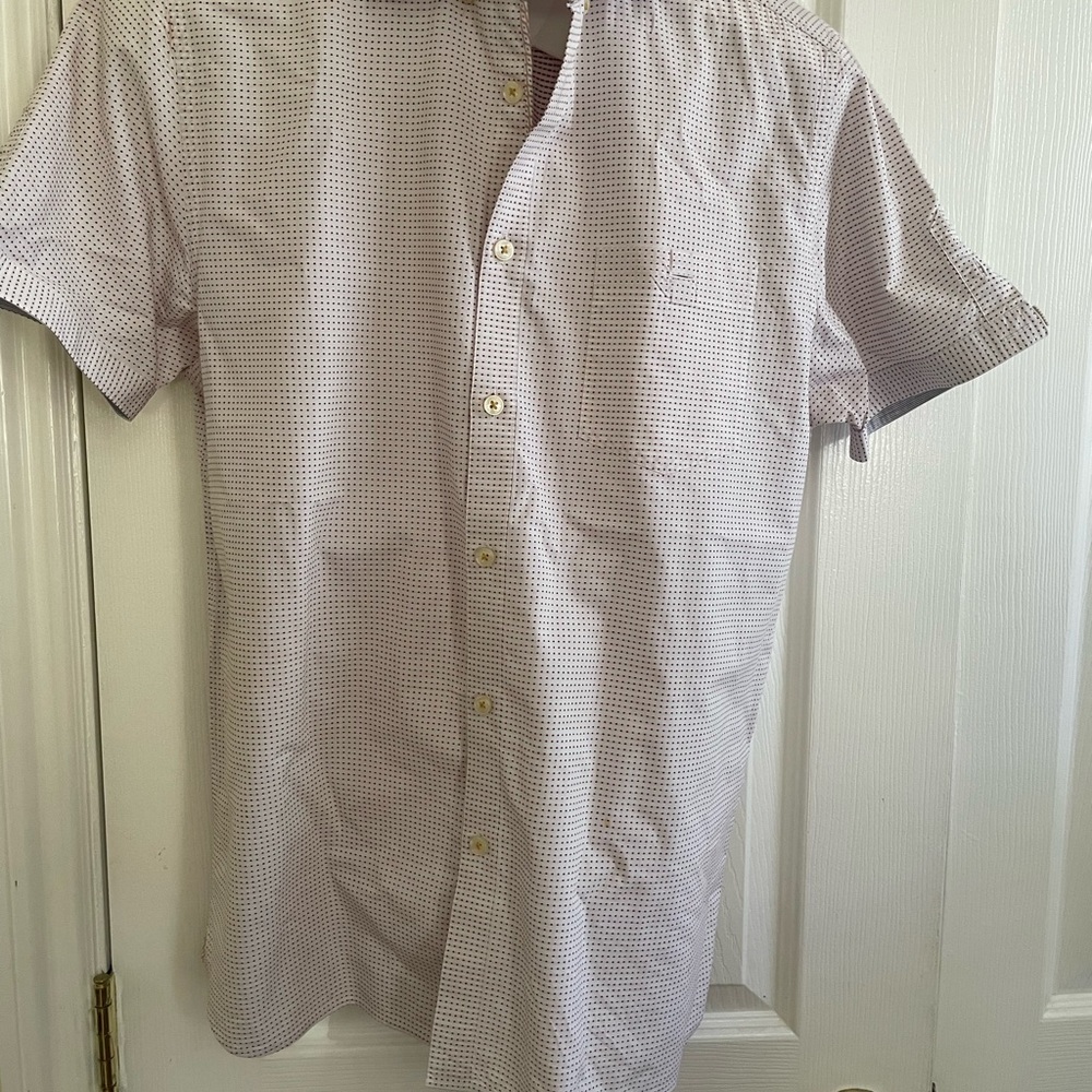 Ted Baker White and Red Casual Button Down Shirt